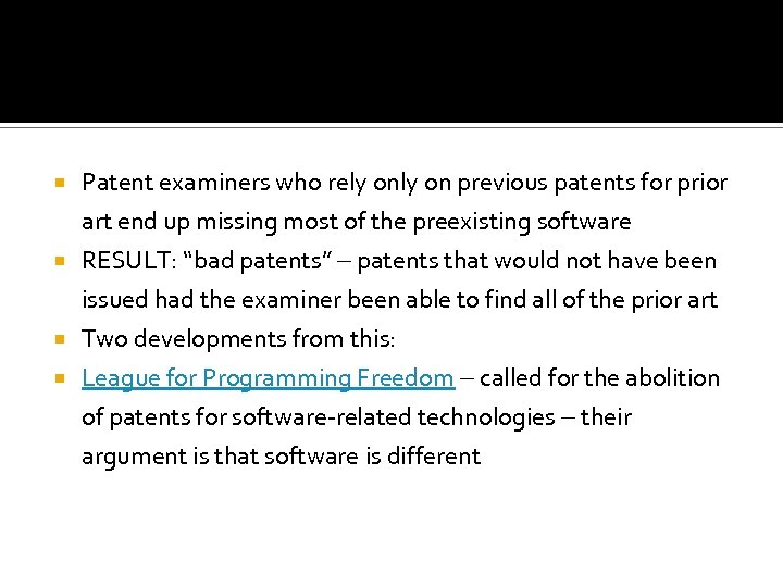  Patent examiners who rely on previous patents for prior art end up missing