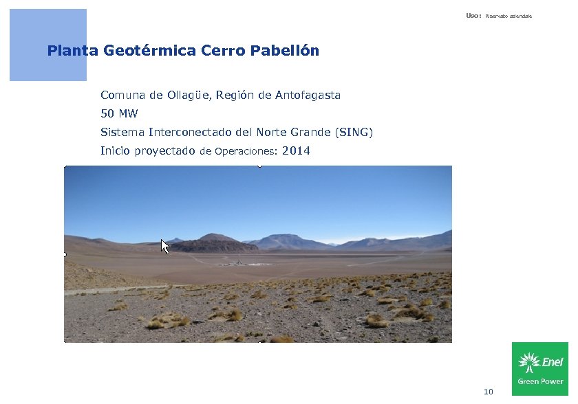 Uso: Riservato aziendale Planta Geotérmica Cerro Pabellón Comuna de Ollagüe, Región de Antofagasta 50