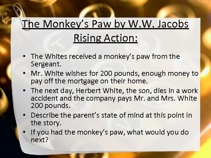 The Monkey Paw By W Jacobs