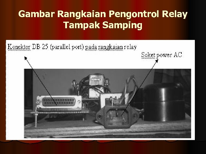 Gambar Rangkaian Pengontrol Relay Tampak Samping 