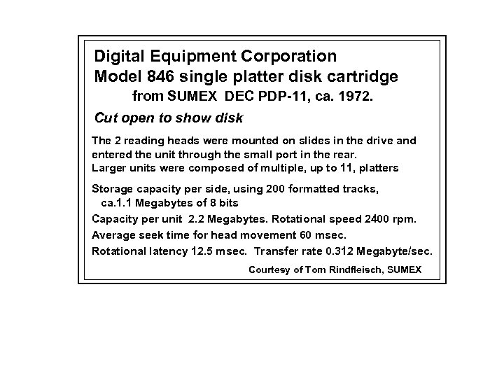Digital Equipment Corporation Model 846 single platter disk cartridge from SUMEX DEC PDP-11, ca.