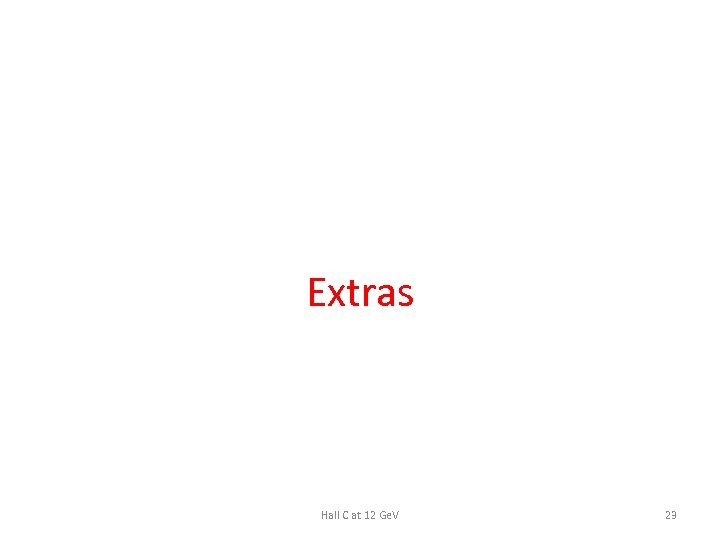 Extras Hall C at 12 Ge. V 23 