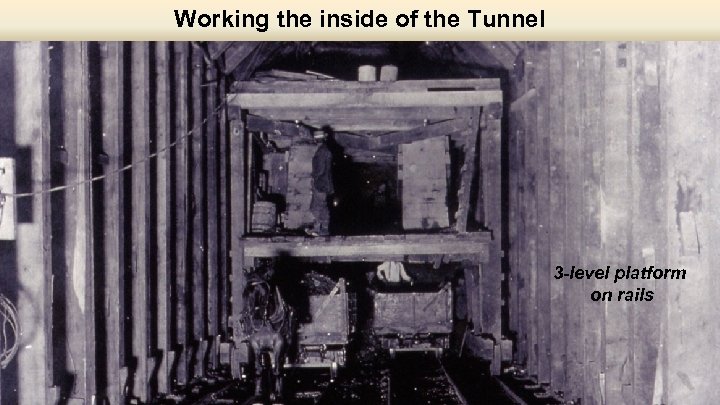 Working the inside of the Tunnel 3 -level platform on rails 2/26/2018 Chatsworth Historical