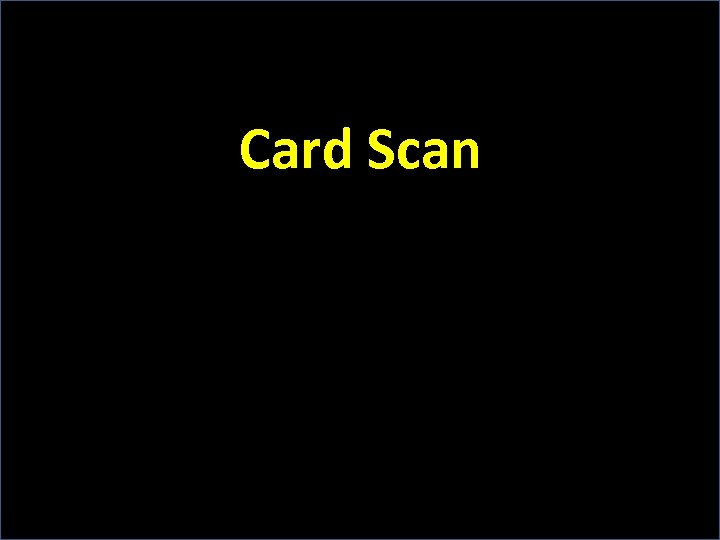Card Scan 