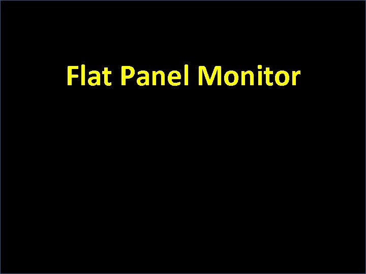 Flat Panel Monitor 
