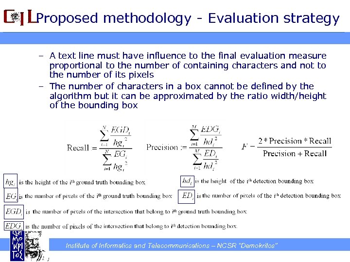 Proposed methodology - Evaluation strategy – A text line must have influence to the