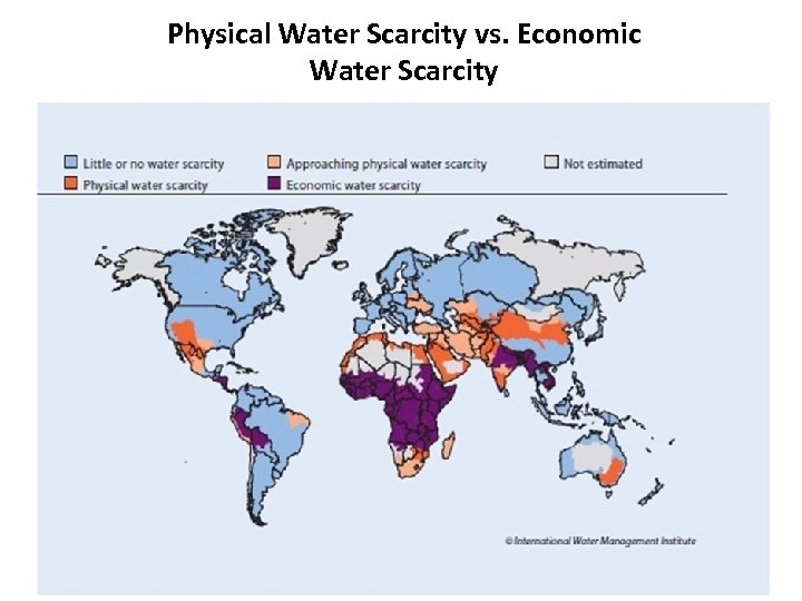 Physical Water Scarcity vs. Economic Water Scarcity 