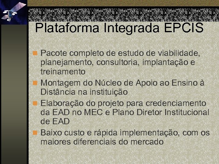 Plataforma Integrada EPCIS n Pacote completo de estudo de viabilidade, planejamento, consultoria, implantação e