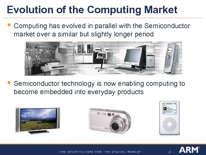 Evolution of the Computing Market § Computing has evolved in parallel with the Semiconductor