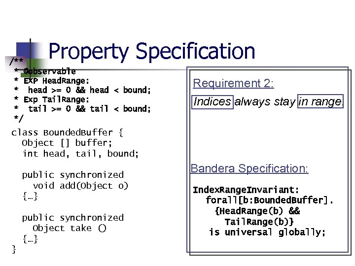 Property Specification /** * @observable * EXP Head. Range: * head >= 0 &&