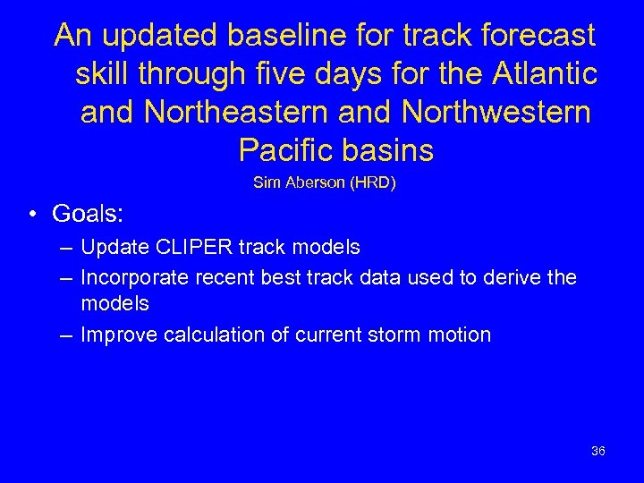 An updated baseline for track forecast skill through five days for the Atlantic and