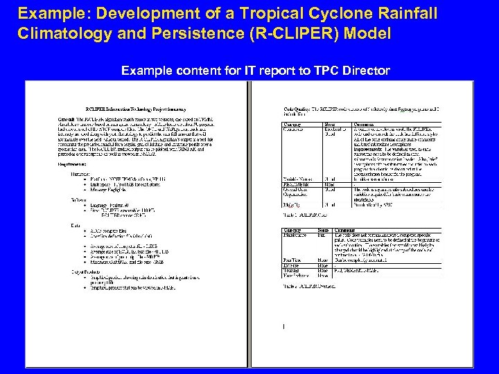 Example: Development of a Tropical Cyclone Rainfall Climatology and Persistence (R-CLIPER) Model Example content