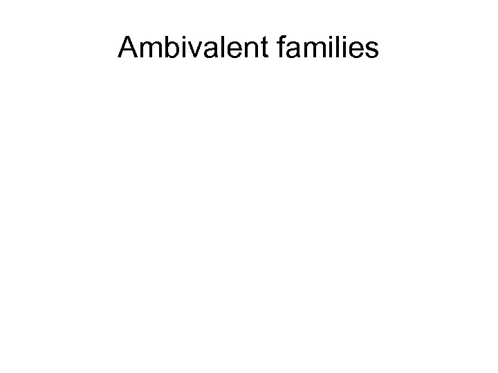 Ambivalent families 
