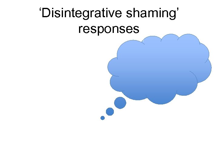 ‘Disintegrative shaming’ responses 