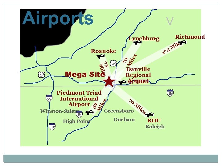 Airports V Richmond Lynchburg 5 17 75 es l Mi Mega Site 77 Piedmont