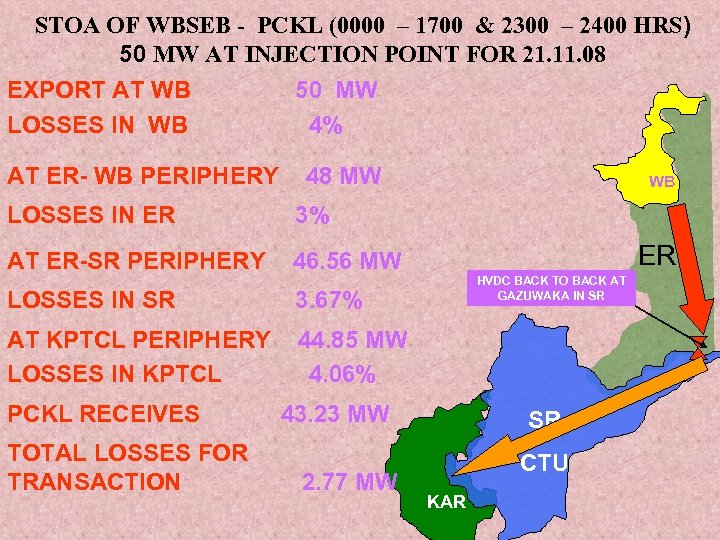 STOA OF WBSEB - PCKL (0000 – 1700 & 2300 – 2400 HRS) 50