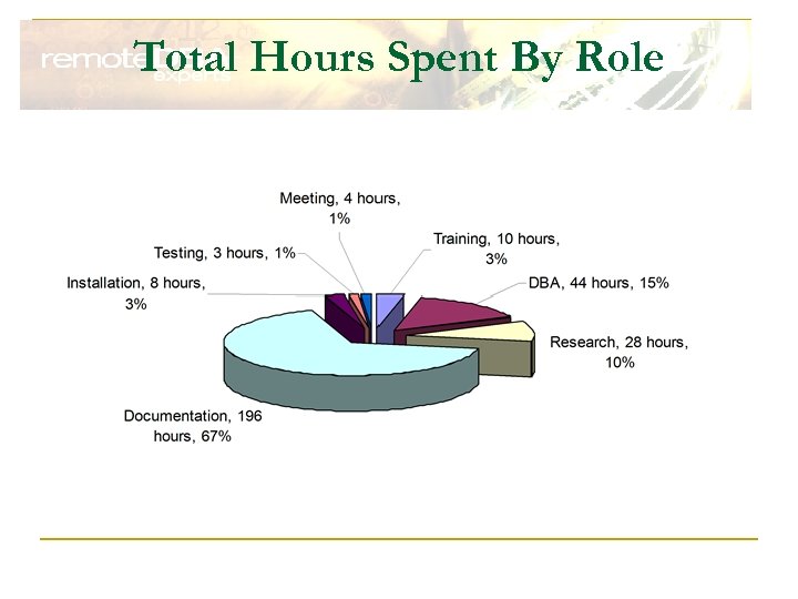 Total Hours Spent By Role 