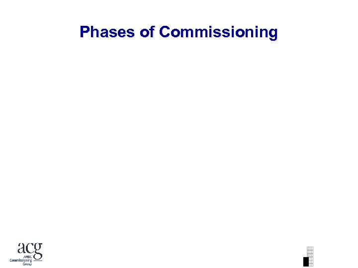 Phases of Commissioning 