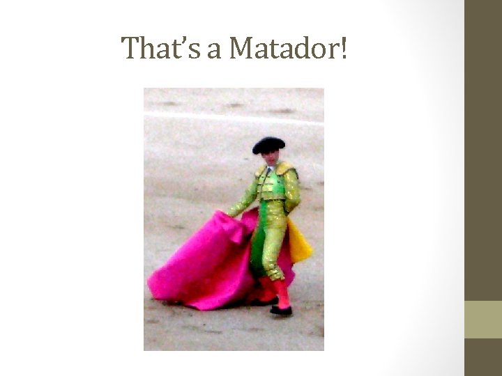 That’s a Matador! 