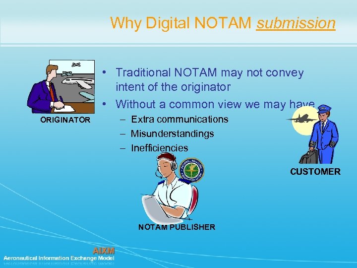 Why Digital NOTAM submission • Traditional NOTAM may not convey intent of the originator