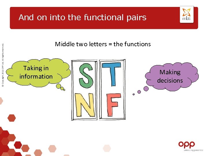 © Copyright 2013 OPP Ltd. All rights reserved. And on into the functional pairs