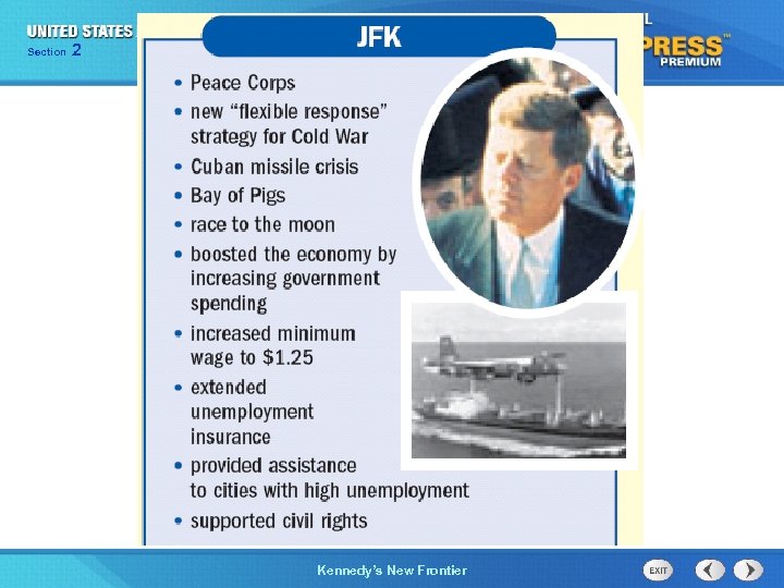 Chapter Section 2 Section 1 25 The Cold War Begins Kennedy’s New Frontier 