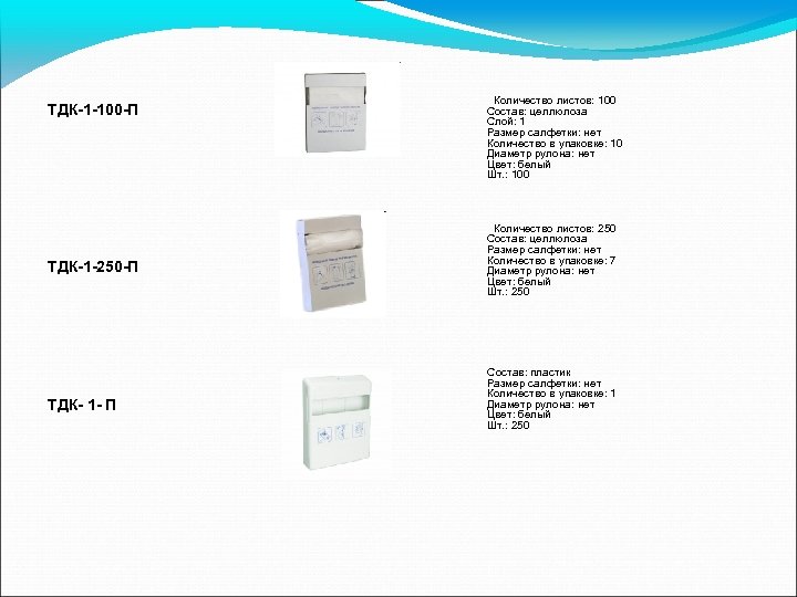 ТДК-1 -100 -П ТДК-1 -250 -П ТДК- 1 - П Количество листов: 100 Состав: