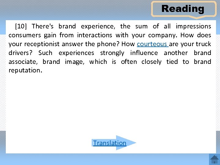 Reading [10] There's brand experience, the sum of all impressions consumers gain from interactions