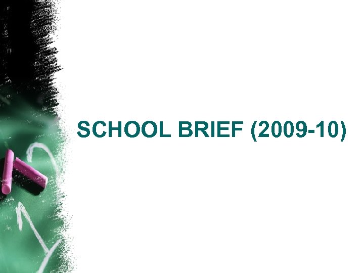 SCHOOL BRIEF (2009 -10) 