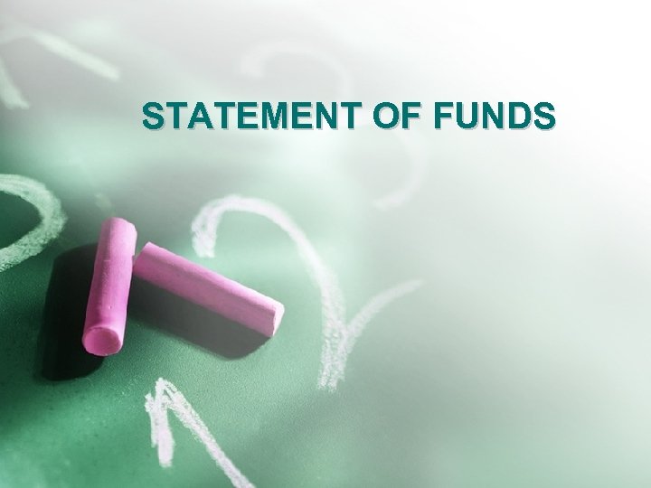 STATEMENT OF FUNDS 