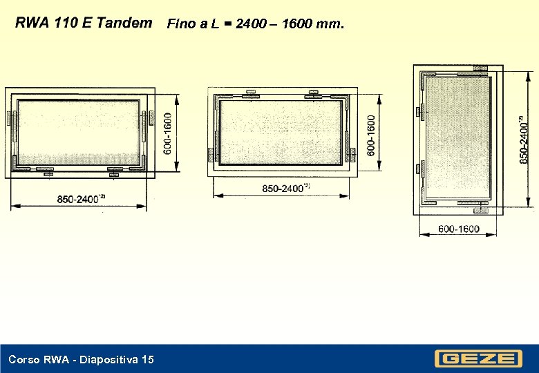 Fino a L = 2400 – 1600 mm. Corso RWA - Diapositiva 15 