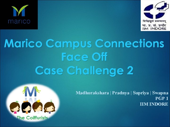 Marico Campus Connections Face Off Case Challenge 2 Madhurakshara | Pradnya | Supriya |