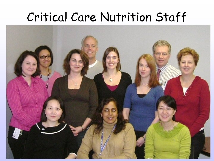 Critical Care Nutrition Staff 