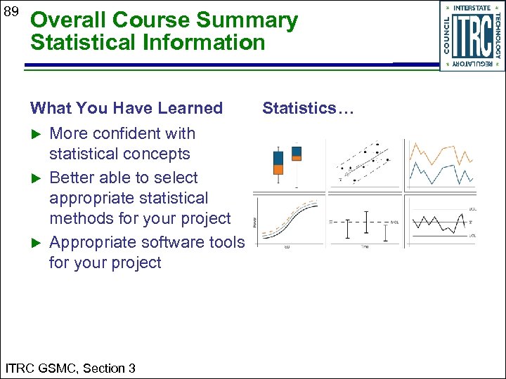 89 Overall Course Summary Statistical Information What You Have Learned Statistics… More confident with