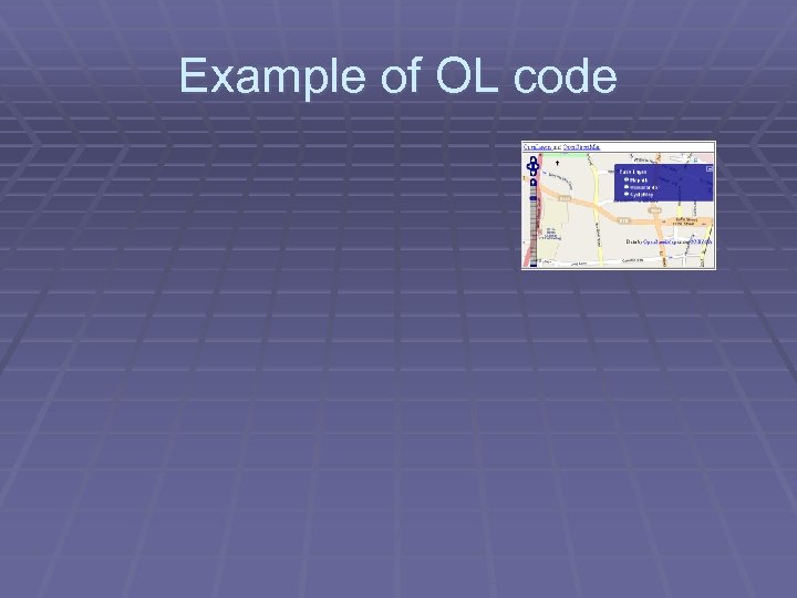 Example of OL code 