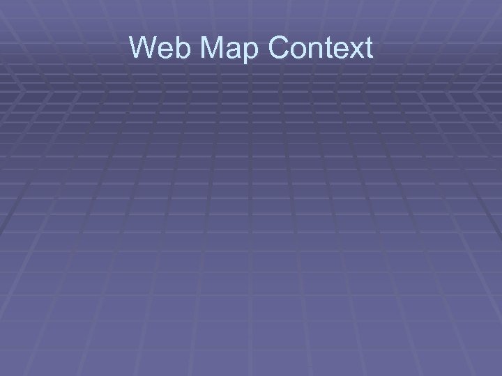 Web Map Context 