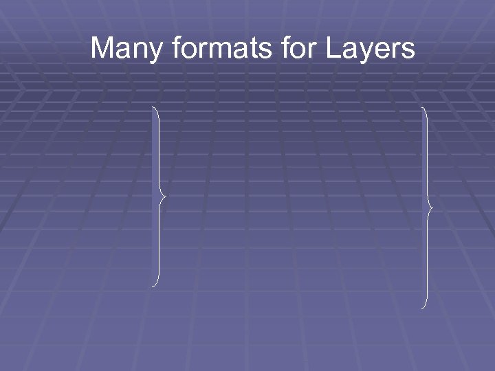 Many formats for Layers 