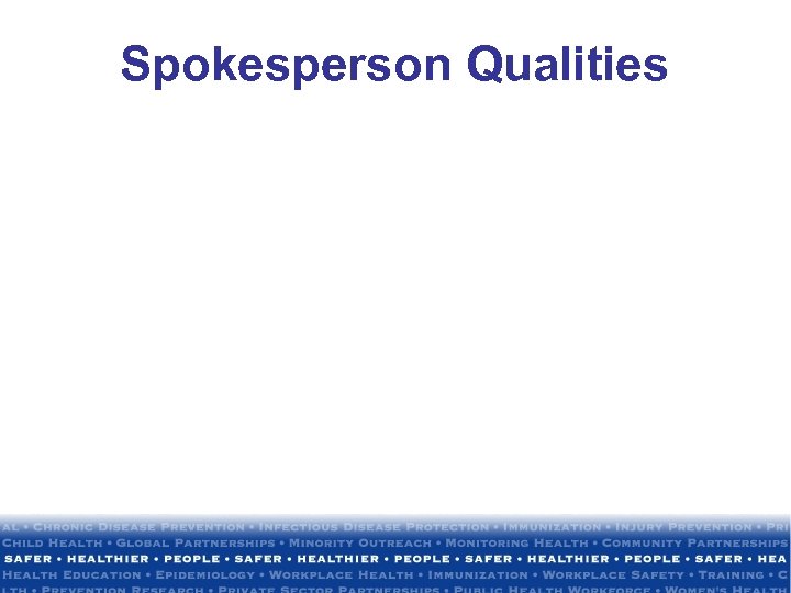 Spokesperson Qualities 