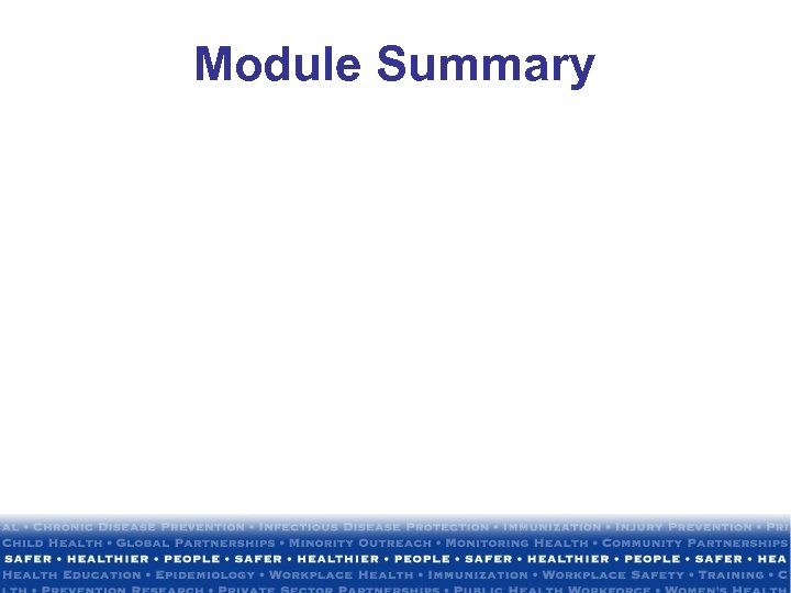 Module Summary 