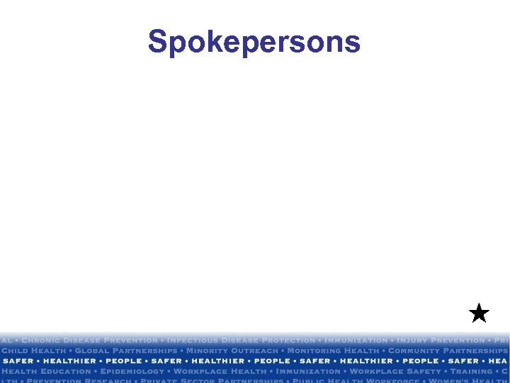 Module Summary Spokepersons Role Of Spokesperson