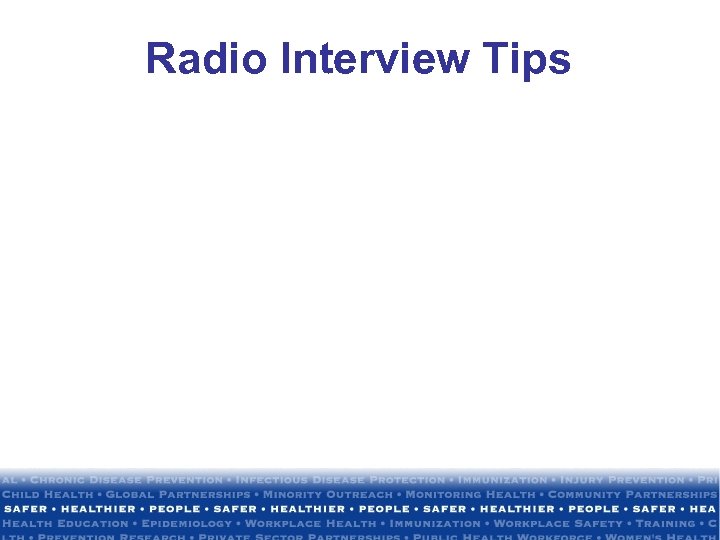 Radio Interview Tips 