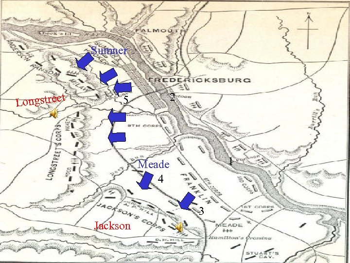 Sumner Longstreet 2 5 1 Meade 4 3 Jackson 