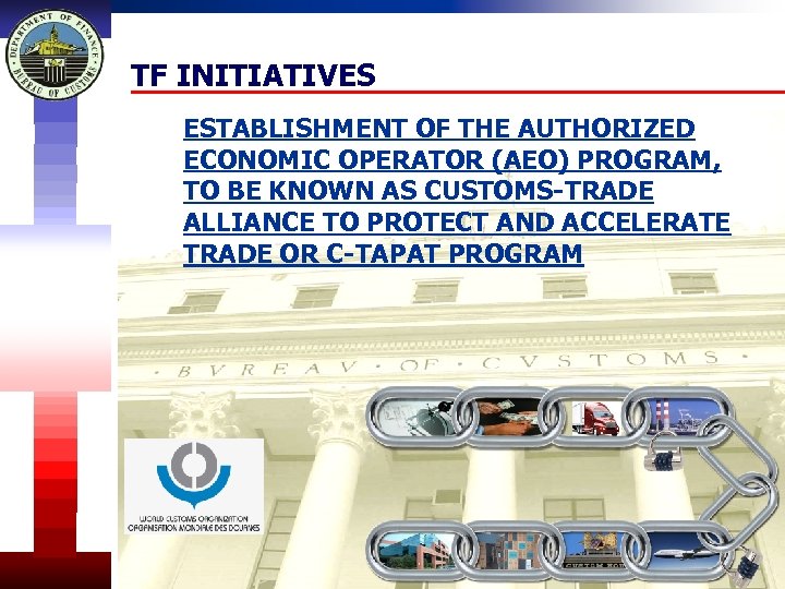 TF INITIATIVES ESTABLISHMENT OF THE AUTHORIZED ECONOMIC OPERATOR (AEO) PROGRAM, TO BE KNOWN AS