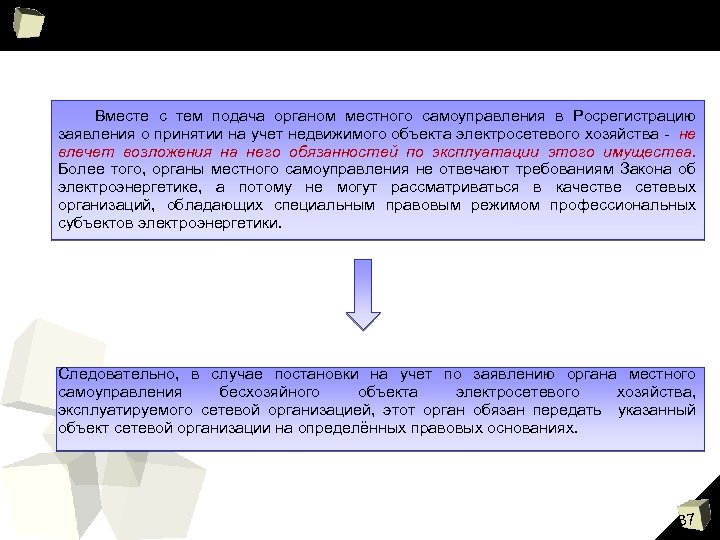  Вместе с тем подача органом местного самоуправления в Росрегистрацию заявления о принятии на