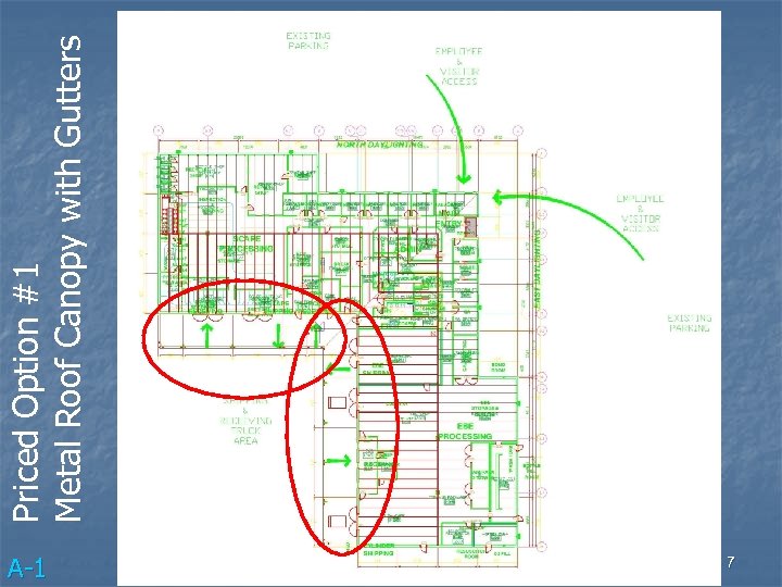 A-1 7 Priced Option #1 Metal Roof Canopy with Gutters 