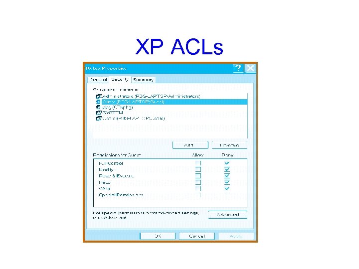 XP ACLs 