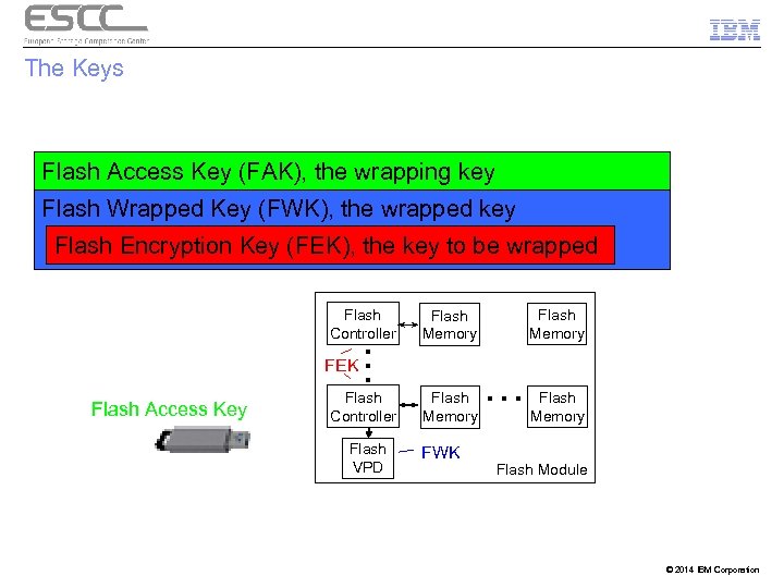 The Keys Flash Access Key (FAK), the wrapping key Flash Wrapped Key (FWK), the