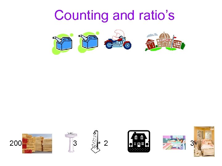 Counting and ratio’s 200 3 2 = 1 3 