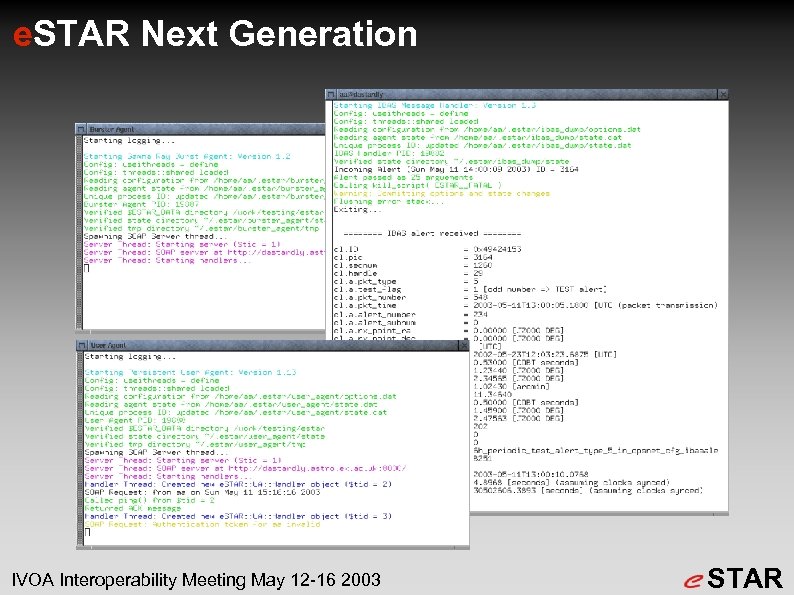 e. STAR Next Generation IVOA Interoperability Meeting May 12 -16 2003 STAR 