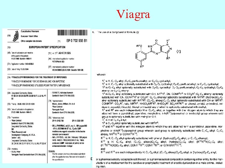 Viagra -Storia del brevetto © STUDIO TORTA 2010 